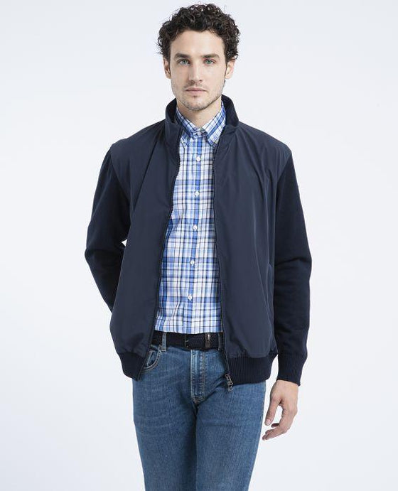 Paul & Shark - Cardigan de nylon avec manches en tricot - LE CAPITAINE D'A BORD