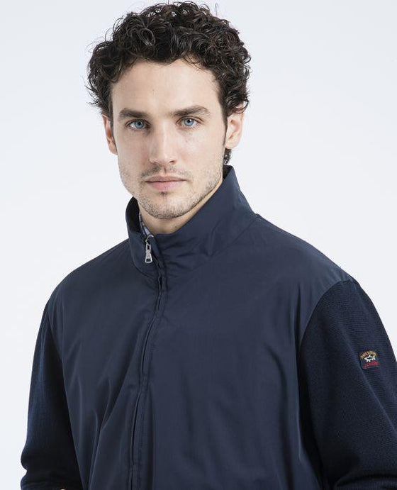 Paul & Shark - Cardigan de nylon avec manches en tricot - LE CAPITAINE D'A BORD