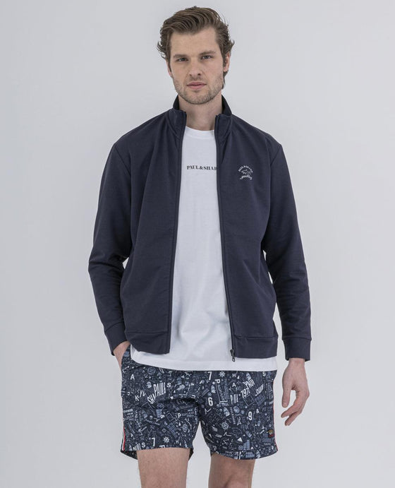 Paul & Shark - Cardigan jogging de coton stretch - LE CAPITAINE D'A BORD