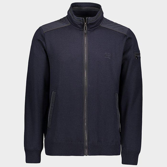 Paul & Shark - Cardigan zip de laine avec nylon aux épaules - LE CAPITAINE D'A BORD