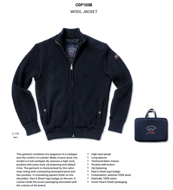 Paul & Shark - Cardigan zip de laine doublé - LE CAPITAINE D'A BORD