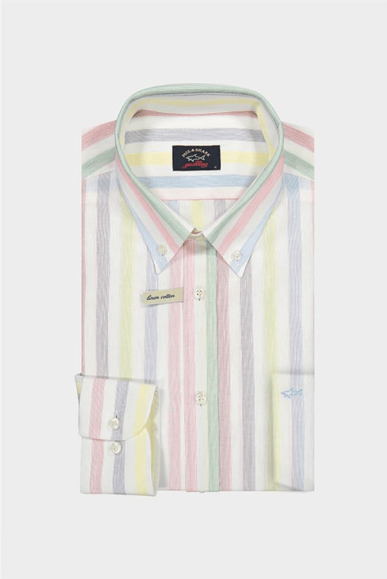 Paul & Shark - Chemise de coton et lin à rayures - LE CAPITAINE D'A BORD