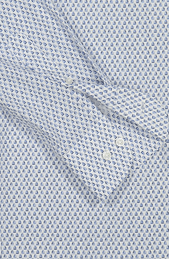 Paul & Shark - Chemise de coton poplin imprimé voiliers - LE CAPITAINE D'A BORD