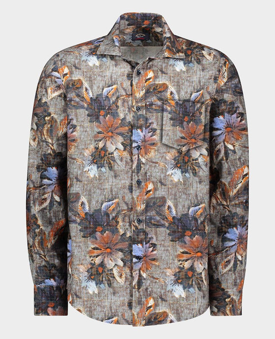 Paul & Shark - Chemise de flanelle de coton florale - LE CAPITAINE D'A BORD