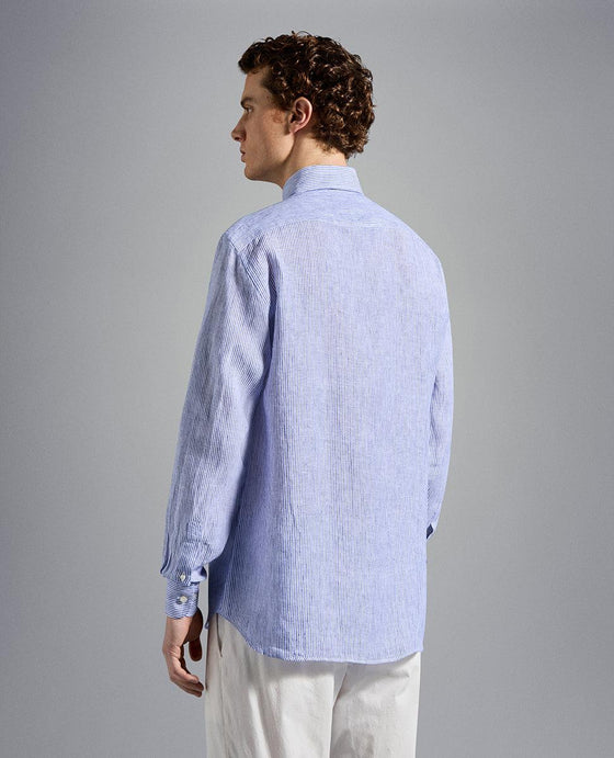 Paul & Shark - Chemise de lin manches longues à rayures - LE CAPITAINE D'A BORD