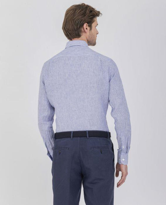 Paul & Shark - Chemise de lin manches longues à rayures - LE CAPITAINE D'A BORD