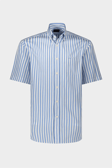  Paul & Shark - Chemise manches courtes à rayures de coton poplin - LE CAPITAINE D'A BORD