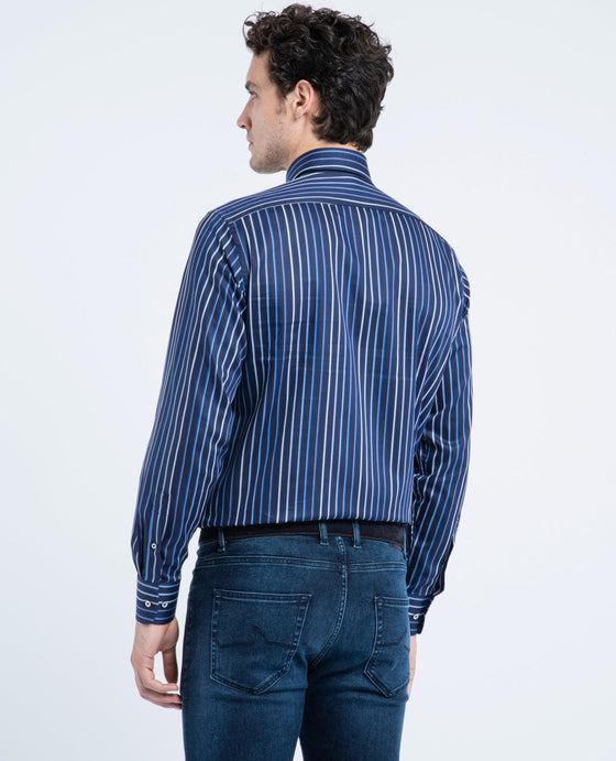 Paul & Shark - Chemise manches longues à rayures Silver Collection - LE CAPITAINE D'A BORD