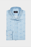 Paul & Shark - Chemise manches longues imprimé étoile de lin - J Fit - LE CAPITAINE D'A BORD
