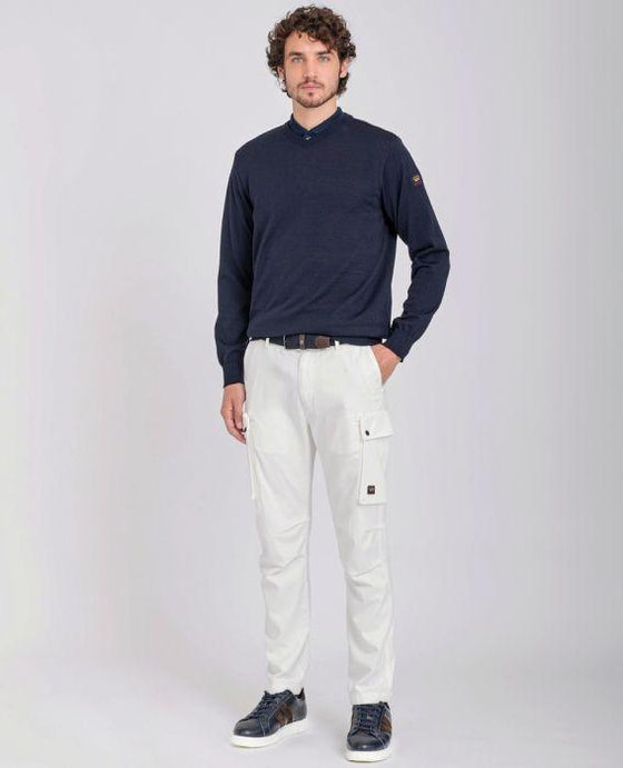 Paul & Shark - Col V de laine mérinos Cool Touch - LE CAPITAINE D'A BORD