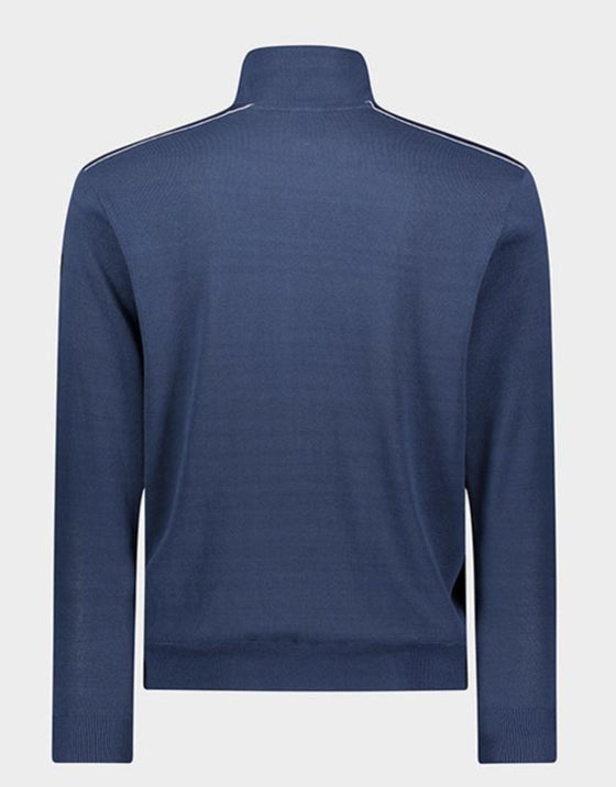 Paul & Shark - Col zip de coton Fresco avec appliqués de lin - LE CAPITAINE D'A BORD