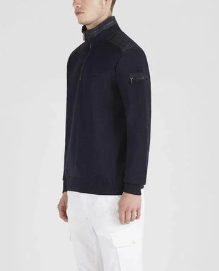 Paul & Shark - Col zip de laine avec appliqués de nylon - LE CAPITAINE D'A BORD