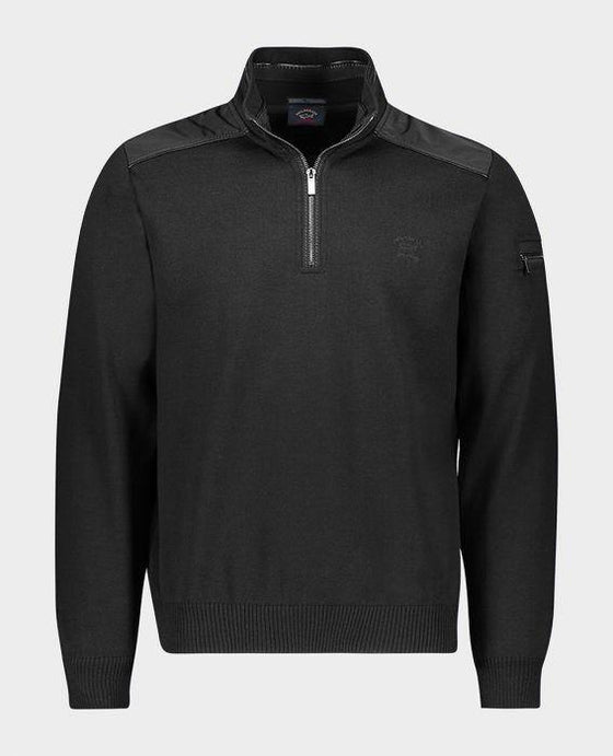 Paul & Shark - Col zip de laine avec appliqués de nylon - LE CAPITAINE D'A BORD