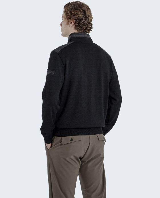 Paul & Shark - Col zip de laine avec appliqués de nylon - LE CAPITAINE D'A BORD