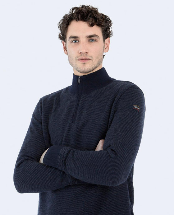 Paul & Shark - Col zip de laine et cachemire - LE CAPITAINE D'A BORD
