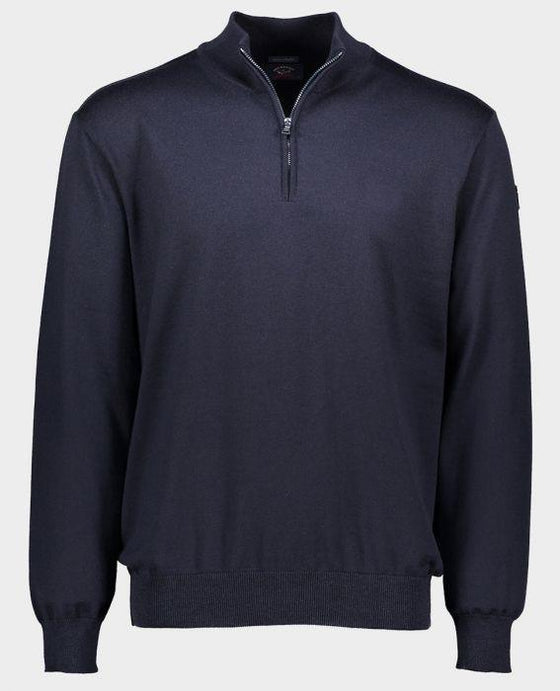 Paul & Shark - Col zip de laine mérinos extra fine - LE CAPITAINE D'A BORD