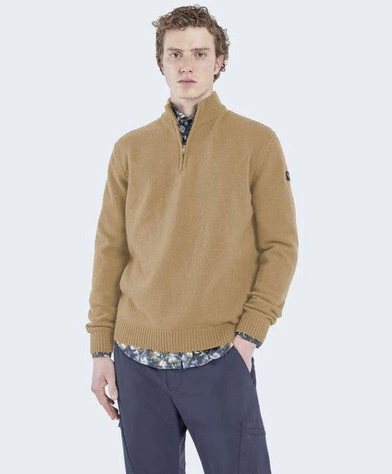 Paul & Shark - Col zip de laine Shetland Eco-Wool - LE CAPITAINE D'A BORD