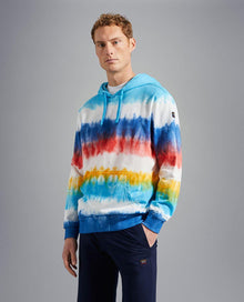 Paul & Shark - Hoody de coton rayé Tie & Dye - LE CAPITAINE D'A BORD