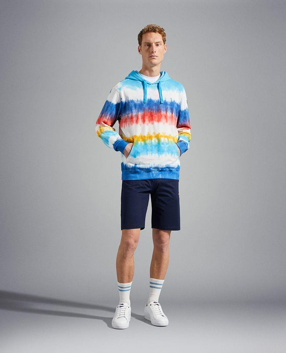 Paul & Shark - Hoody de coton rayé Tie & Dye - LE CAPITAINE D'A BORD
