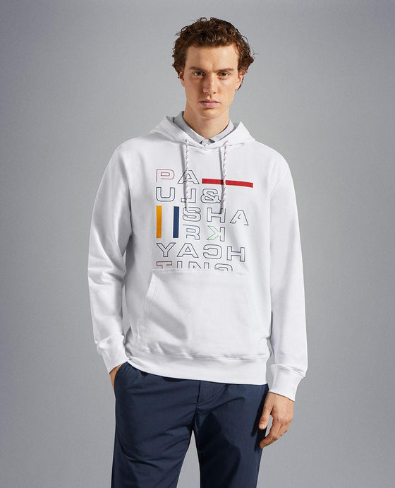 Paul & Shark - Hoody extensible avec imprimé Paul & Shark - LE CAPITAINE D'A BORD