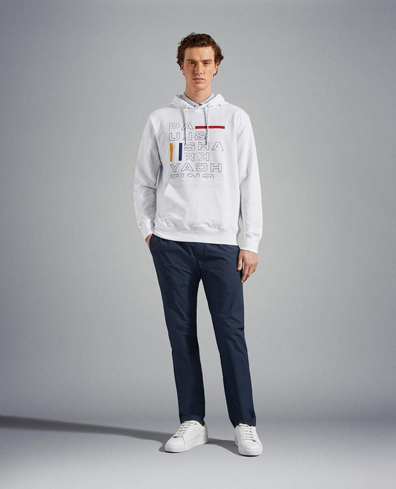 Paul & Shark - Hoody extensible avec imprimé Paul & Shark - LE CAPITAINE D'A BORD