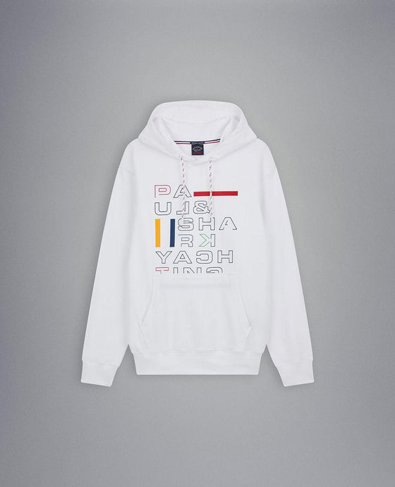 Paul & Shark - Hoody extensible avec imprimé Paul & Shark - LE CAPITAINE D'A BORD