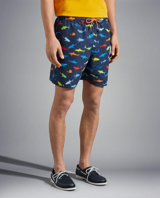 Paul & Shark - Maillot de bain avec imprimé requins - LE CAPITAINE D'A BORD