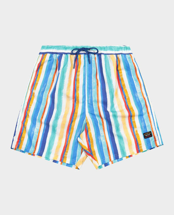 Paul & Shark - Maillot de bain rayée peinture - LE CAPITAINE D'A BORD