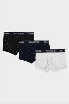  Paul & Shark - Paquet de 3 boxers microfibre imprimé requins - LE CAPITAINE D'A BORD