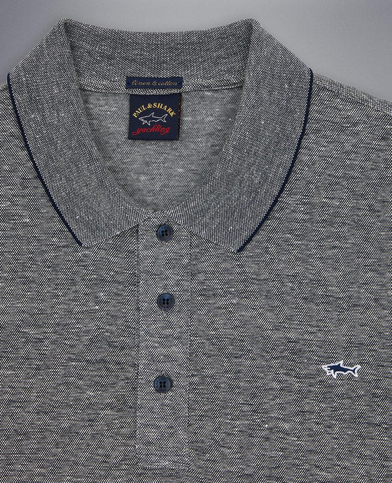 Paul & Shark - Polo manches courtes de lin et coton - LE CAPITAINE D'A BORD