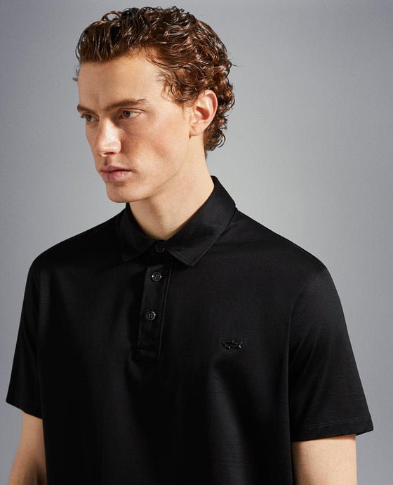 Paul & Shark - Polo uni manches courtes à col chemise - LE CAPITAINE D'A BORD