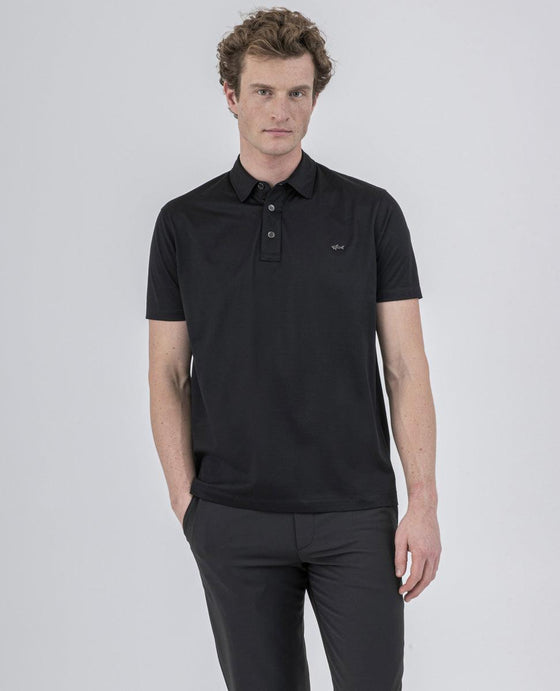 Paul & Shark - Polo uni manches courtes à col chemise - LE CAPITAINE D'A BORD