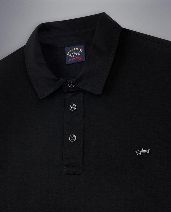 Paul & Shark - Polo uni manches courtes à col chemise - LE CAPITAINE D'A BORD