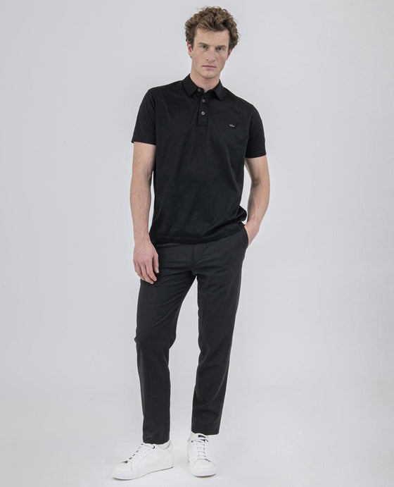 Paul & Shark - Polo uni manches courtes à col chemise - LE CAPITAINE D'A BORD