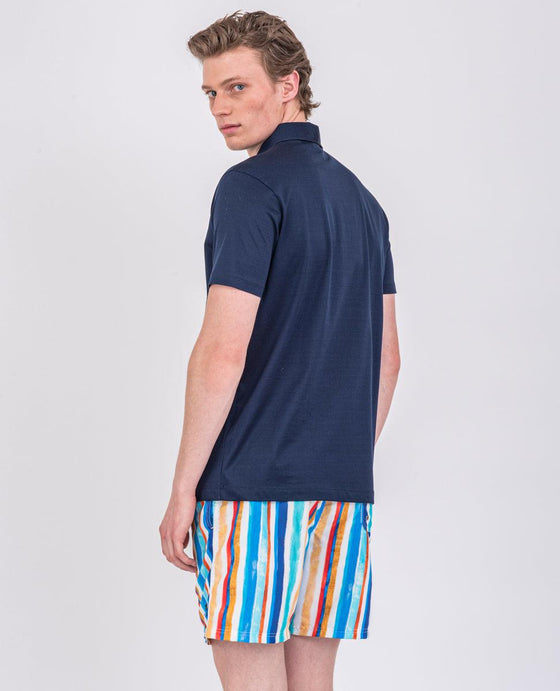 Paul & Shark - Polo uni manches courtes à col chemise - LE CAPITAINE D'A BORD