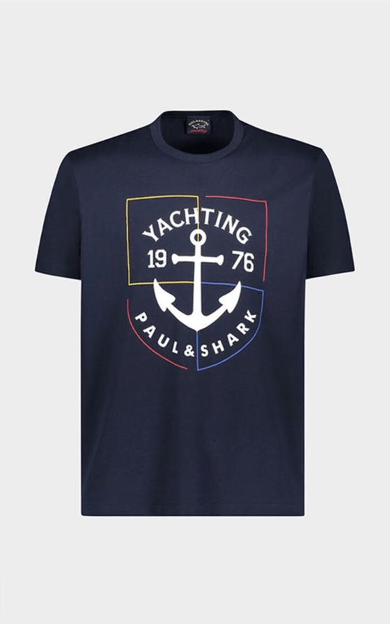 Paul & Shark - T-shirt de coton avec ancre de bateau - LE CAPITAINE D'A BORD