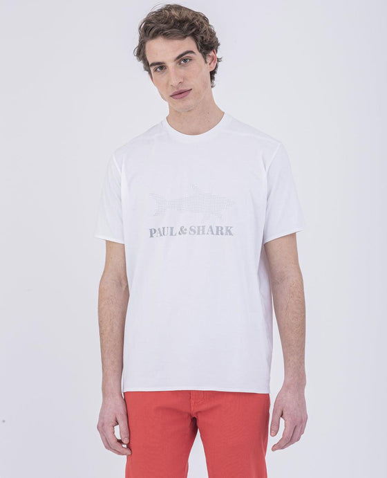 Paul & Shark - T-shirt Logo Paul & Shark Réfléchissant - LE CAPITAINE D'A BORD