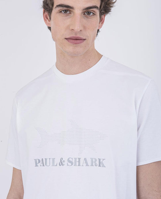 Paul & Shark - T-shirt Logo Paul & Shark Réfléchissant - LE CAPITAINE D'A BORD