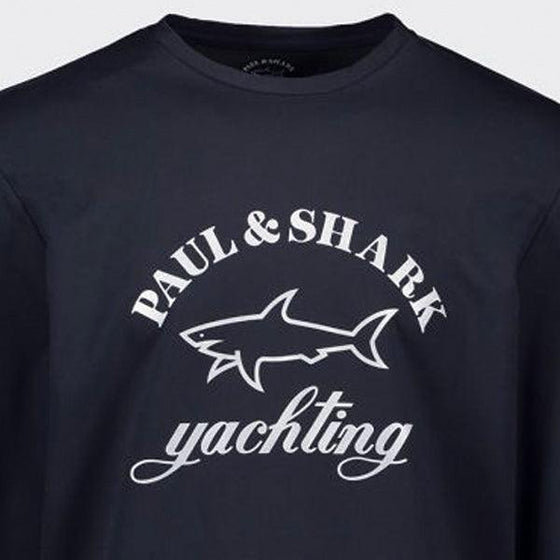 Paul & Shark - T-shirt Logo Paul & Shark Réfléchissant (plusieurs couleurs disponibles) - LE CAPITAINE D'A BORD