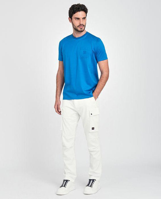 Paul & Shark - T-shirt uni coton mercerisé avec poche - LE CAPITAINE D'A BORD