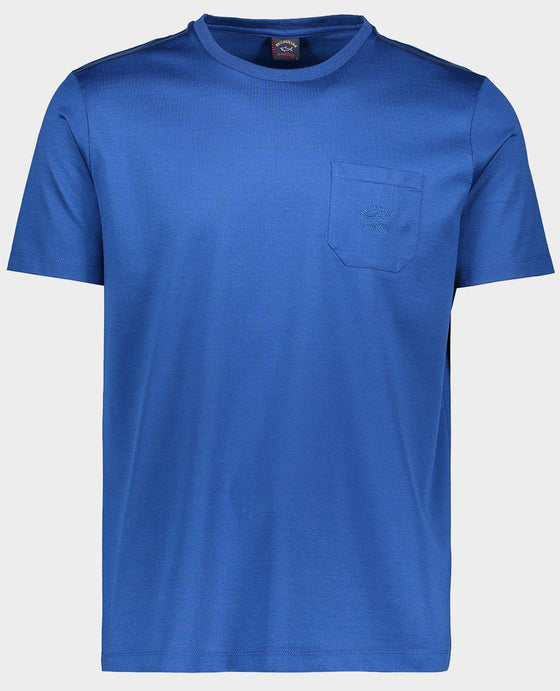 Paul & Shark - T-shirt uni coton mercerisé avec poche - LE CAPITAINE D'A BORD