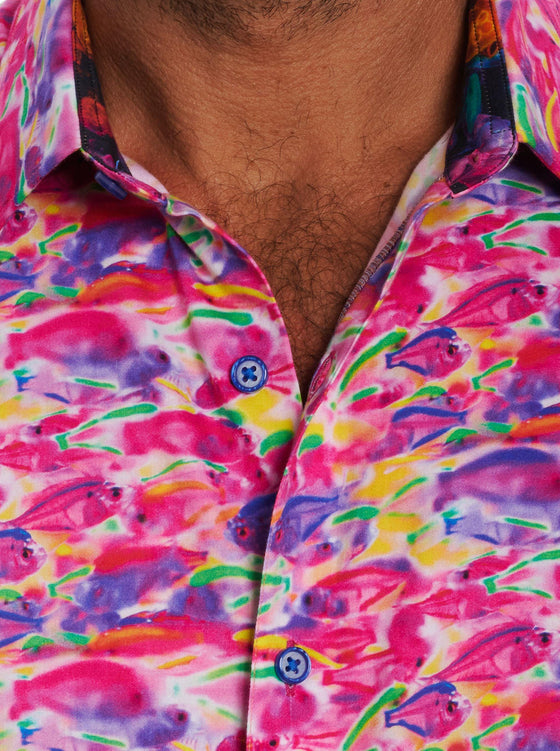 Robert Graham - Chemise manches courtes FISHY BUSINESS - LE CAPITAINE D'A BORD