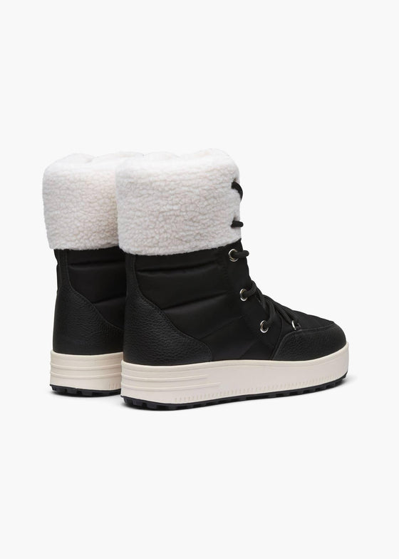 SWIMS - Women's Snow Runner High - Black/White - LE CAPITAINE D'A BORD